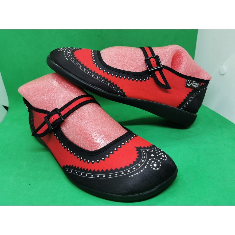 Hot Chocolate Design Chocolaticas Havana Mary Jane Flats Shoes Sz 39 US 9 NWOB - Picture 1 of 16